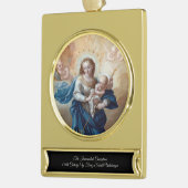 Unbefleckte Empfängnis Banner-Ornament Gold (Links)