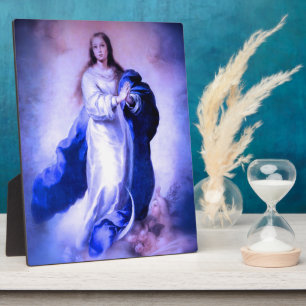 Unbefleckte Empfängnis blau Fotoplatte