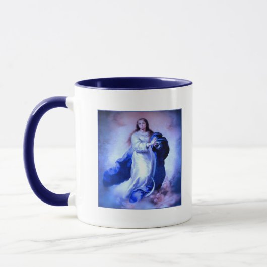 Unbefleckte Empfängnis blau Tasse (Links)