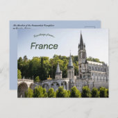 Unbefleckte Empfängnis in Lourdes, Frankreich Postkarte (Vorne/Hinten)
