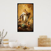 Unbefleckte Empfängnis mit Cherubs - Tiepolo Poster (Küche)