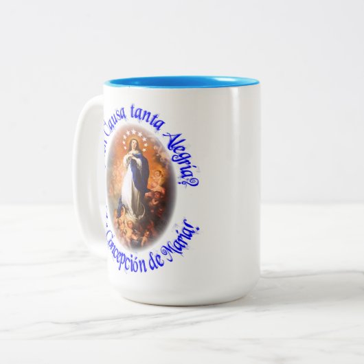 Unbefleckte Empfängnis Nicaragua Jungfrau Mary Zweifarbige Tasse (Vorderseite Links)