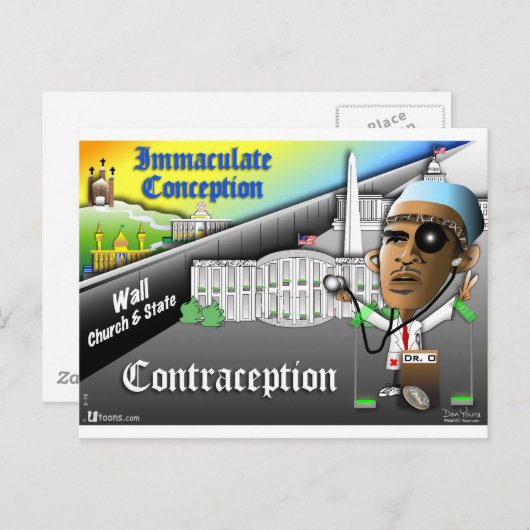 Unbefleckte Empfängnis Postkarte (Vorne/Hinten)