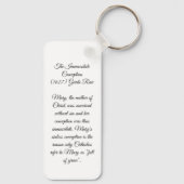 Unbefleckte Empfängnis Schlüsselanhänger (Rückseite)