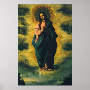 Unbefleckte Empfängnis von Francisco de Zurbaran Poster