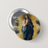 Unbefleckte Empfängnis von Zurbarán Button (Vorne & Hinten)