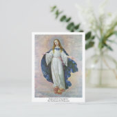Unbefleckte Empfängnis von Zurbaran de Francisco Postkarte (Stehend Vorderseite)
