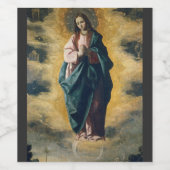 Unbefleckte Empfängnis von Zurbarán Weinetikett (Einzelnes Label)