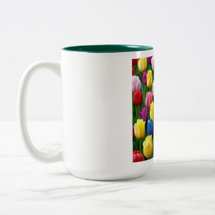 Unbefleckte Tulpen-Tasse Zweifarbige Tasse