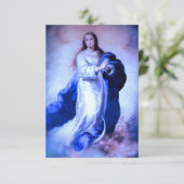 Unbeflecktes Conception Blue mit Memorare Begleitkarte (Stehend Vorderseite)