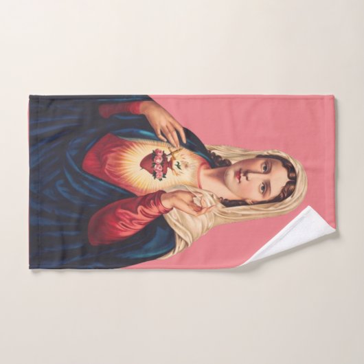 Unbeflecktes Herz der Jungfrau Mary Badhandtuch Set (Handtuch)
