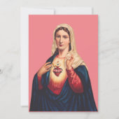 Unbeflecktes Herz der Jungfrau Mary Dankeskarte (Vorderseite)
