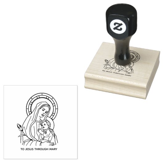 Unbeflecktes Herz der Jungfrau Mary Jesus Religiou Gummistempel (Stempel)