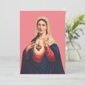 Unbeflecktes Herz der Jungfrau Mary Save The Date (Stehend Vorderseite)