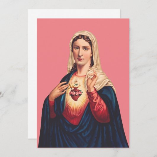 Unbeflecktes Herz der Jungfrau Mary Save The Date (Vorne/Hinten)