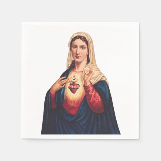 Unbeflecktes Herz der Jungfrau Mary Serviette (Vorderseite)