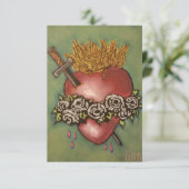 Unbeflecktes Herz der Mary-Gebetskarte Dankeskarte (Stehend Vorderseite)