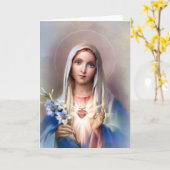 Unbeflecktes Herz der Mary-Karte Karte (Gelbe Blume)