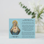 Unbeflecktes Herz Mary Custom Postcard Postkarte (Stehend Vorderseite)