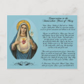 Unbeflecktes Herz Mary Custom Postcard Postkarte (Vorderseite)