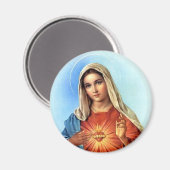 Unbeflecktes Herz Mary Magnet (Vorderseite/Rückseite)