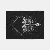 Unbeflecktes Herz Mary Männer Frauen katholische J Fleecedecke (Vorderseite (Horizontal))