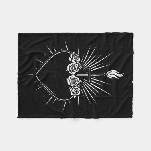 Unbeflecktes Herz Mary Männer Frauen katholische J Fleecedecke (Vorderseite (Horizontal))