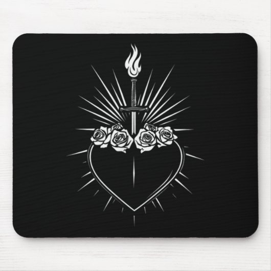 Unbeflecktes Herz Mary Männer Frauen katholische J Mousepad (Vorne)