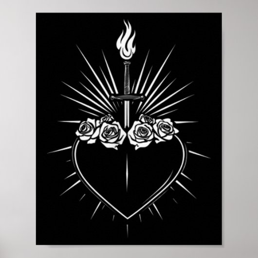 Unbeflecktes Herz Mary Männer Frauen katholische J Poster (Vorne)