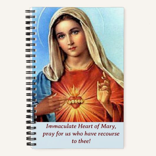 Unbeflecktes Herz Mary Prayer Journal Notizblock (Vorderseite)