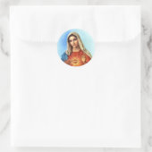 Unbeflecktes Herz Mary Runder Aufkleber (Tasche)