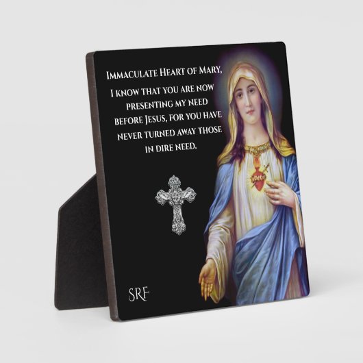 Unbeflecktes Herz von Maria Fotoplatte (Vorderseite)