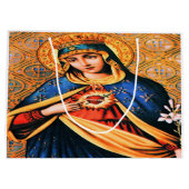 Unbeflecktes Herz von Maria Große Geschenktüte (Rückseite)