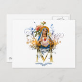 Unbeflecktes Herz von Maria Postkarte (Vorne/Hinten)