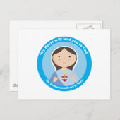 Unbeflecktes Herz von Maria Postkarte (Vorne/Hinten)