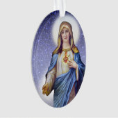 Unbeflecktes Herz von Maria - Rückblick Ornament (Vorderseite)