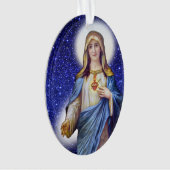 Unbeflecktes Herz von Maria - Rückblick Ornament (Vorderseite)
