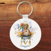 Unbeflecktes Herz von Maria Schlüsselanhänger (Vorderseite)