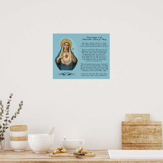 Unbeflecktes Herz von Mary Custom Poster (Küche)