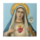 Unbeflecktes Herz von Mary Das religiöse Bild unse Fliese (Vorderseite)