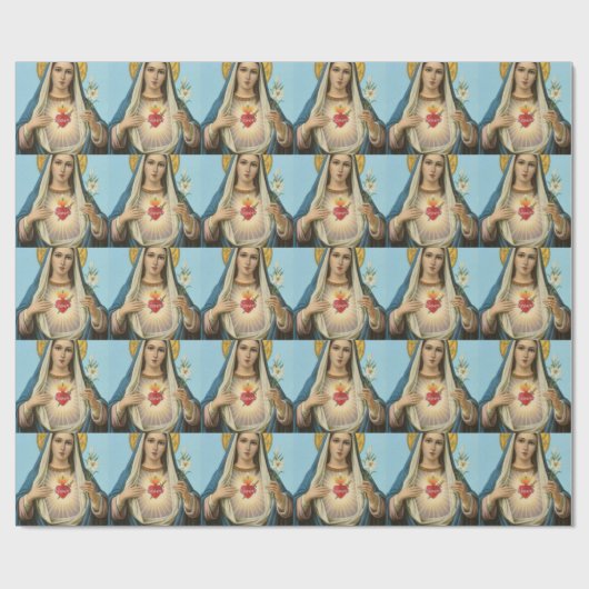 Unbeflecktes Herz von Mary Das religiöse Bild unse Geschenkpapier (Flach)