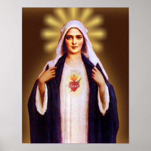Unbeflecktes Herz von Mary Devotional Image. Poster (Vorne)