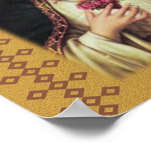 Unbeflecktes Herz von Mary Devotional Image. Poster (Ecke)