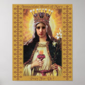 Unbeflecktes Herz von Mary Devotional Image. Poster (Vorne)