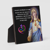 Unbeflecktes Herz von Mary Plaque Fotoplatte (Vorderseite)