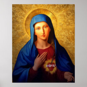 Unbeflecktes Herz von Mary - Unser Lady Jungfrau P Poster