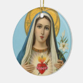 Unbeflecktes Herz von Mary Unsere Frau Keramik Ornament (Links)