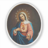 Unbeflecktes Herz von Mary Vinyl Aufkleber (Vorderseite)