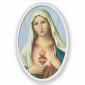 Unbeflecktes Herz von Mary Vinyl Aufkleber (Vorderseite)