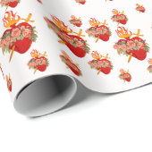 Unbeflecktes Herz-Wrapping-Papier Geschenkpapier (Rolleneckpunkt)